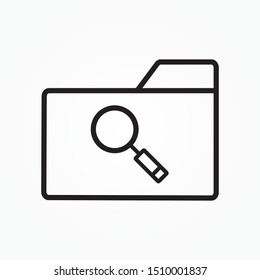 search folder icon  vector illustration