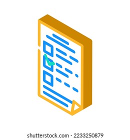 search folder isometric icon vector. search folder sign. isolated symbol illustration