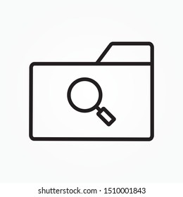 search folder  line icon design vector illustration