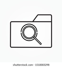 search folder line icon design vector illustration