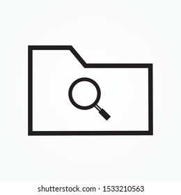 search folder line icon design