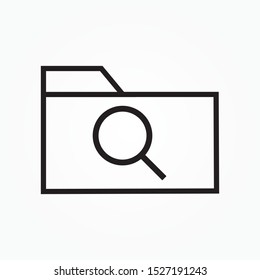 search folder outline single icon design vector illustration