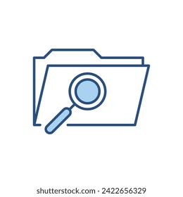 Search Folder related vector icon. Isolated on white background. Vector illustration