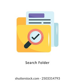 Suchordner Vektor Flachsymbol Designgrafik Symbol auf weißem Hintergrund EPS 10 Datei 
