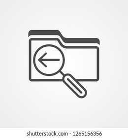 Search folder vector icon sign symbol