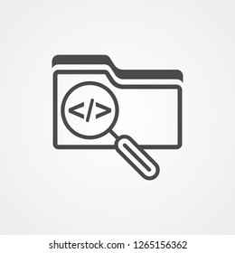 Search folder vector icon sign symbol