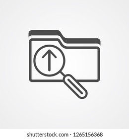 Search folder vector icon sign symbol
