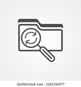 Search folder vector icon sign symbol