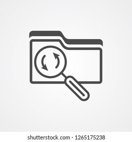 Search folder vector icon sign symbol