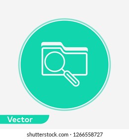 Search folder vector icon sign symbol