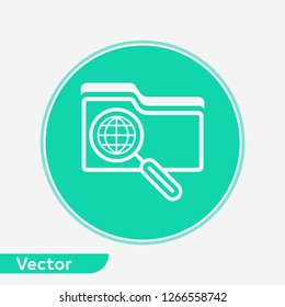 Search folder vector icon sign symbol