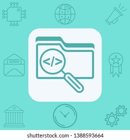 Search folder vector icon sign symbol