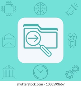 Search folder vector icon sign symbol