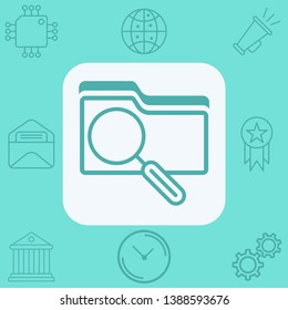 Search folder vector icon sign symbol