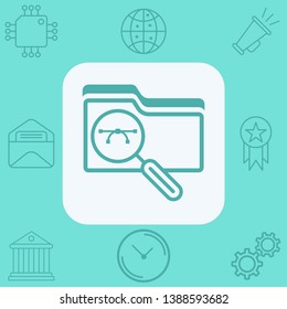 Search folder vector icon sign symbol