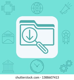 Search folder vector icon sign symbol