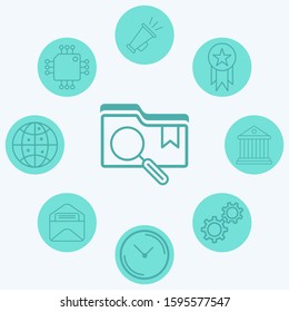 Search folder vector icon sign symbol