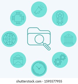 Search folder vector icon sign symbol
