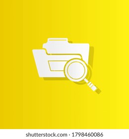 Search Folder white icon with shadow