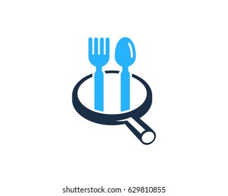 Search Food Icon Logo Design Element