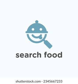 search food logo design vector silhouette illustration