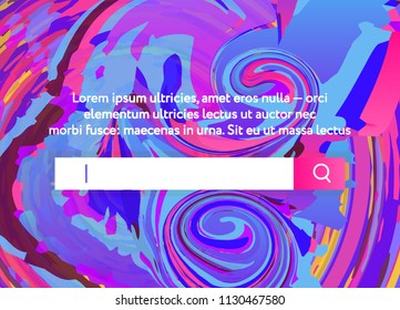 Search form. Liquid colors and form abstract background. Vector Illustration UI UX Design) with Text Box and Subscribe Button Template
