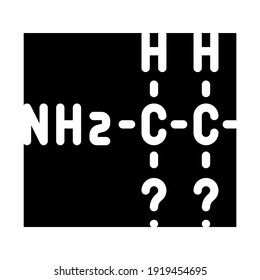 search formula of vaccine glyph icon vector. search formula of vaccine sign. isolated contour symbol black illustration