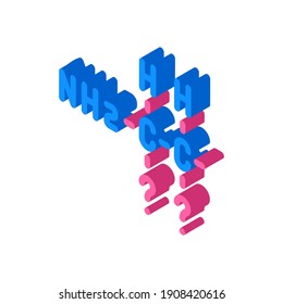 search formula of vaccine isometric icon vector. search formula of vaccine sign. isolated symbol illustration