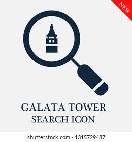 search Galata tower icon. Editable search Galata tower icon for web or mobile.