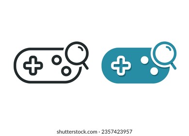 Search game controller icon. Illustration vector