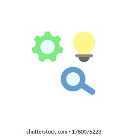 Search, gear, bulb, innovation icon. Simple color vector elements of innovations icons for ui and ux, website or mobile application