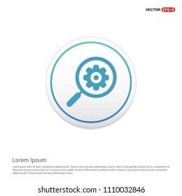 Search Gear Icon Hexa White Background icon template - Free vector icon