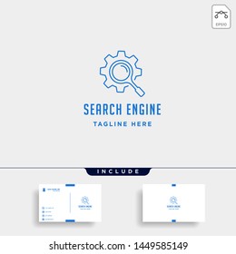 Search Gear Logo Vector Engine Luv Icon Symbol Sign Isolated
