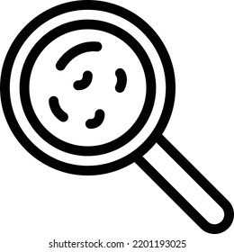 search germs Vector illustration on a transparent background.Premium quality symbols.Thin line vector icon for concept and graphic design.