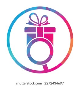 Search Gift Logo Icon Design. Find gift box logo design icon vector.