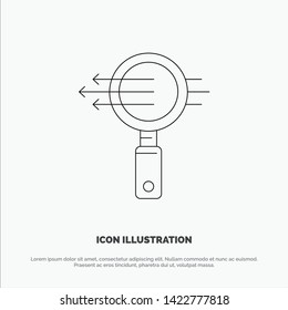 Search, Glass, E Search, Zoom Line Icon Vector