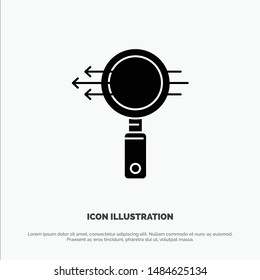 Search, Glass, E Search, Zoom solid Glyph Icon vector. Vector Icon Template background