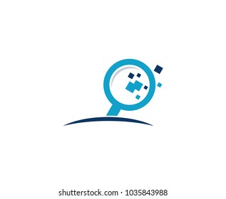 Search glass logo