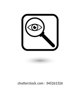 Search glass - vector icon