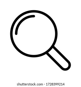 icono de línea delgada vector de gafas de búsqueda 