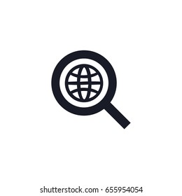 search globe icon vector, can be used for web and mobile design