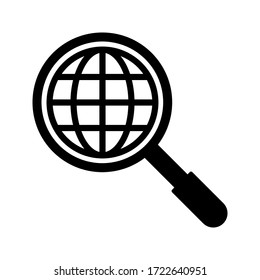 search globe vector. Internet world vector on blank background. vector illustration