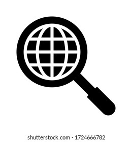 search globe vector. Internet world vector on blank background. vector illustration