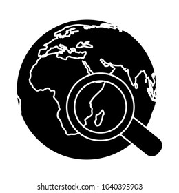 search globe vector symbol