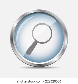 Search  Glossy Icon Vector Illustration EPS10