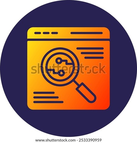 Search Glyph Circle Gradient Icon