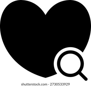 Vector de ilustración de icono de glifo de búsqueda