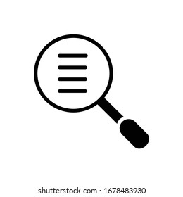 Search with glyph icon llustration