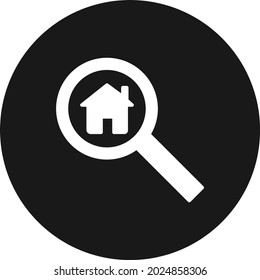 Search Glyph Inverted Vector Icon Design