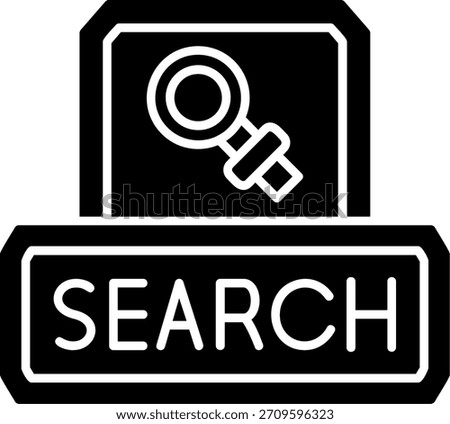 Search Glyph Style Icon Design